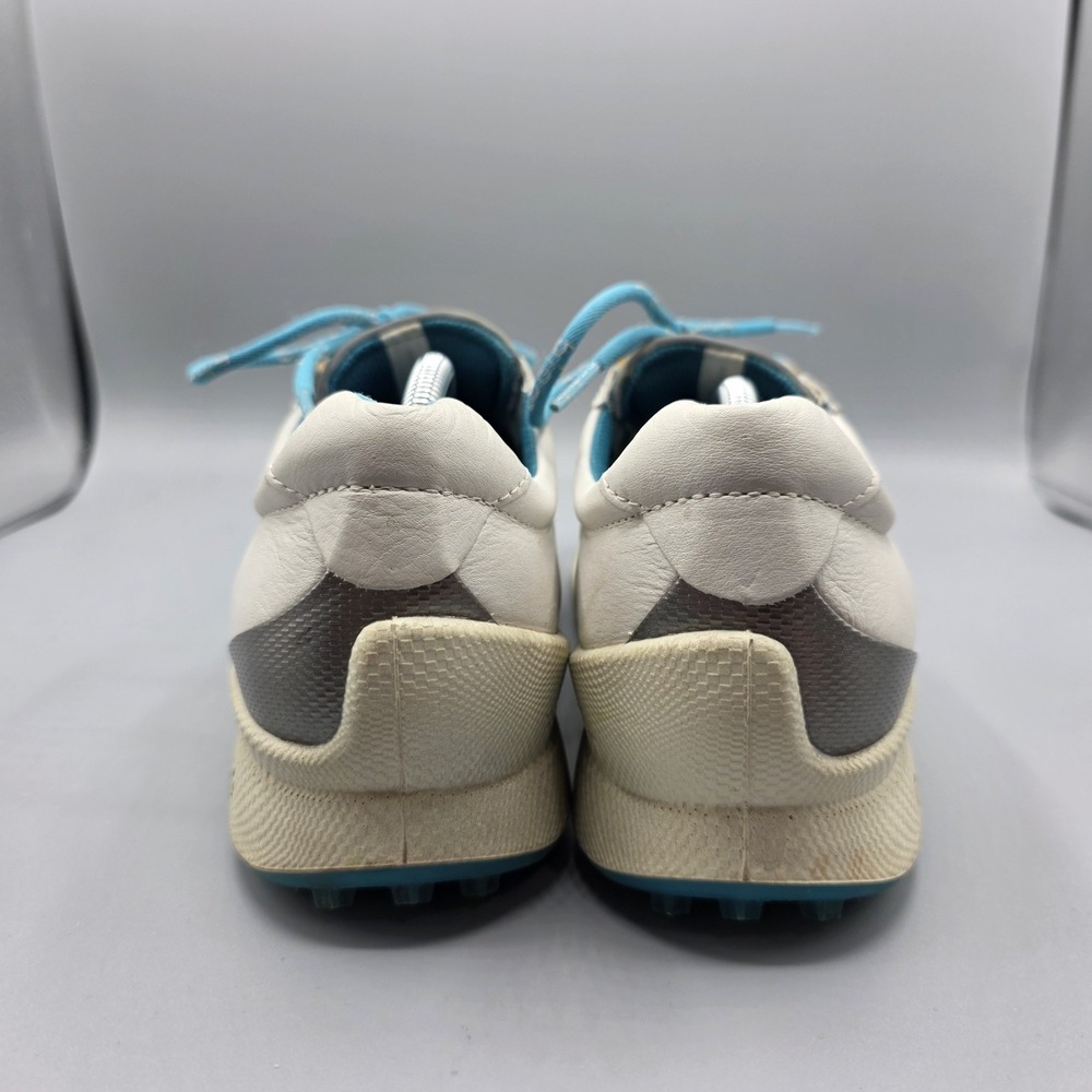 Ecco Biom Golf Shoes Womens 40 White Leather Hyrdomax Spikeless‎ Lace Up - Picture 6 of 15